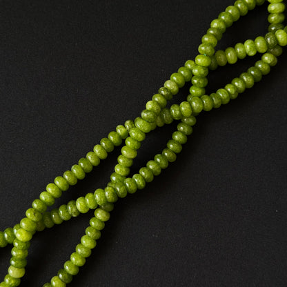 Peridot Color Dyed Jade Smooth Rondelle Beads 5x8mm