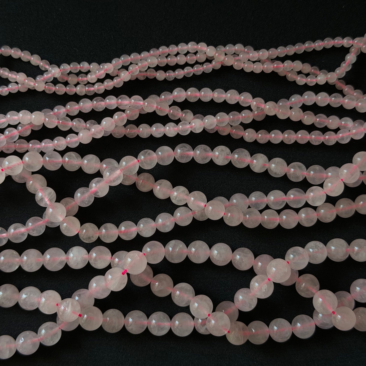 Rose Quartz Smooth Round Beads 4mm 6mm 8mm 10mm