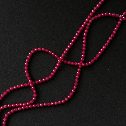 Natural Ruby Faceted Round Beads 4mm