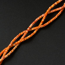 Natural Spiny Oyster Smooth Rondelle Beads 4x6mm