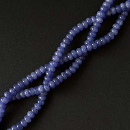Tanzanite Color Dyed Jade Smooth Rondelle Beads 5x8mm