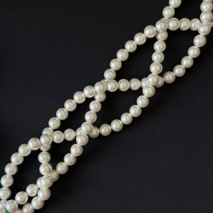 White Shell Pearl Smooth Round Beads 4mm 6mm 8mm 10mm 12mm