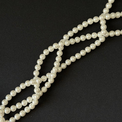 White Shell Pearl Smooth Round Beads 4mm 6mm 8mm 10mm 12mm
