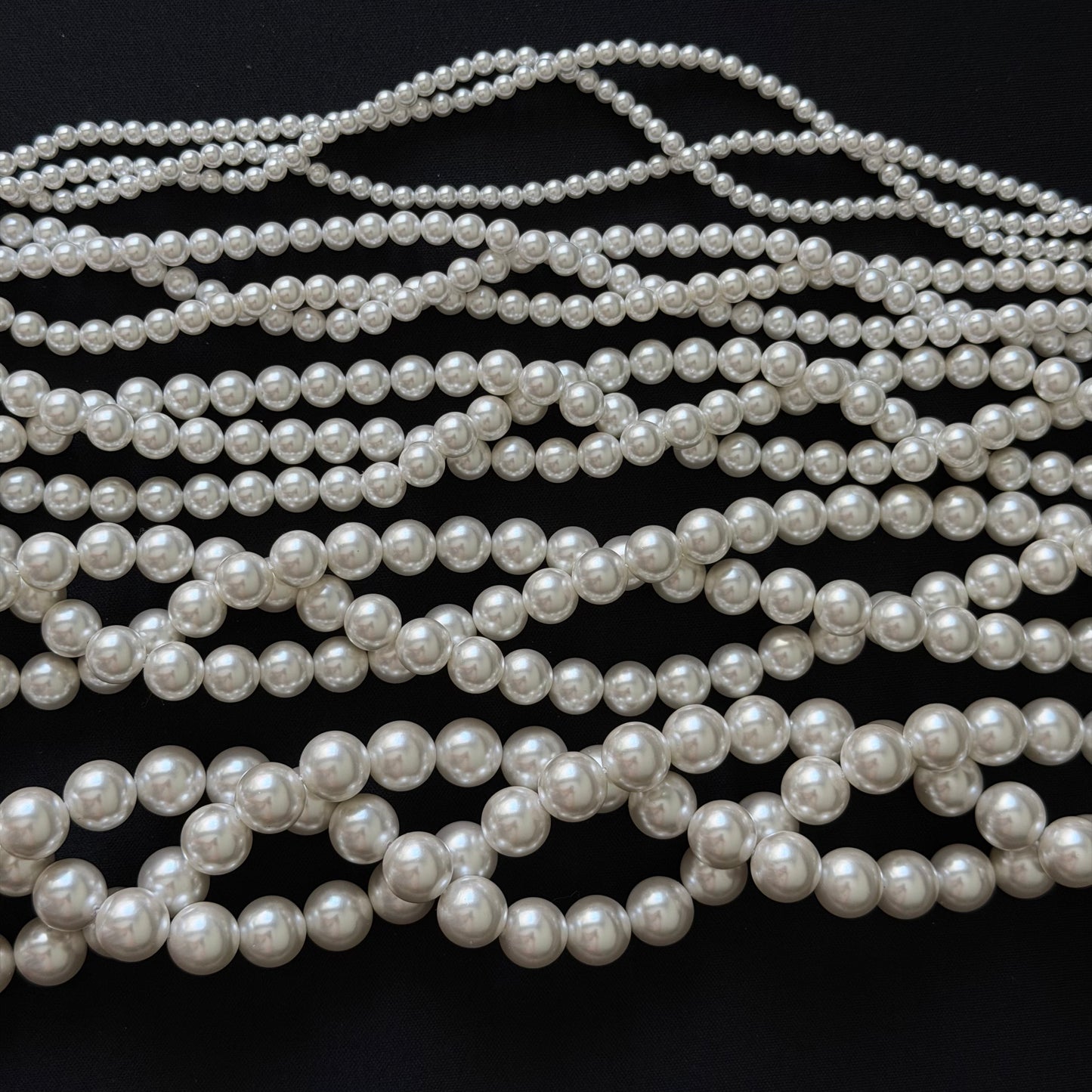 White Shell Pearl Smooth Round Beads 4mm 6mm 8mm 10mm 12mm