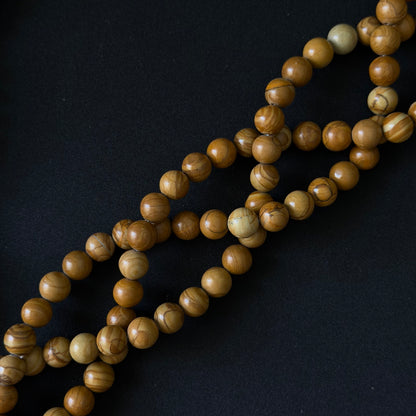 Wood Grain Jasper Smooth Round Beads 10mm
