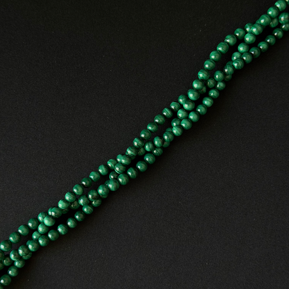 Natural Malachite smooth round beads 6mm