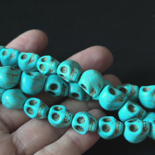 Blue Howlite Turquoise Skull Beads 10x12mm