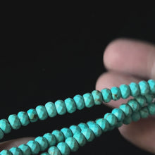Blue Magnesite Turquoise Faceted Rondelle Beads 4x6mm