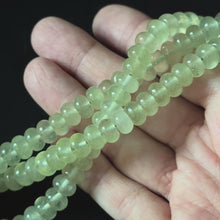 Light Green Dyed Jade Smooth Rondelle Beads 5x8mm