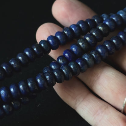 Lapis Smooth Rondelle Beads Size 4x6mm 5x8mm 15.5''Strand