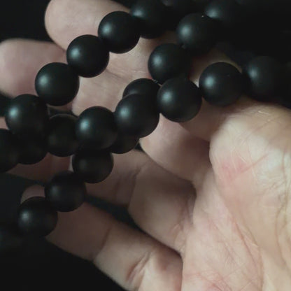 Black Onyx Matte Round Beads 4mm 6mm 8mm 10mm