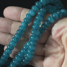 Apatite Color Dyed Jade Smooth Rondelle Beads 5x8mm