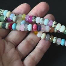 Mixed Gemstone Smooth Rondelle Beads 5x8mm combo 69