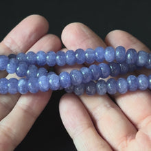Tanzanite Color Dyed Jade Smooth Rondelle Beads 5x8mm