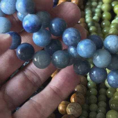 Blue Aventurine smooth round 8mm 10mm