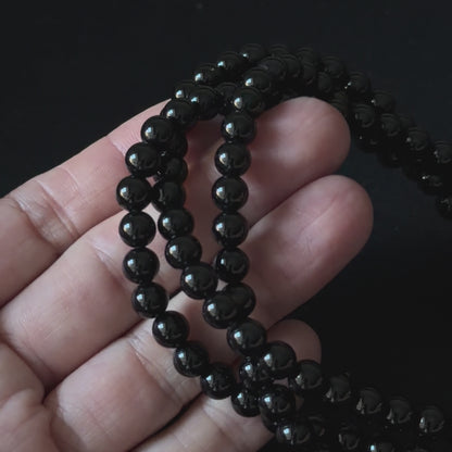 Black Onyx smooth round 2mm-12mm