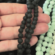 Natural Black Lava Rock Beads 6mm 8mm 10mm