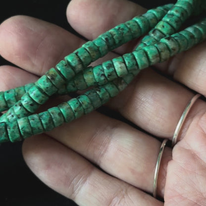 Dyed African Turquoise Heishi Disc Beads Size 3x6mm 15.5'' Strand