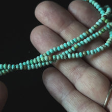 Blue Turquoise Faceted Rondelle Beads Size 2x3mm 15.5'' Strand
