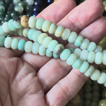 Natural Mixed Amazonite Smooth Rondelle Beads 5x8mm