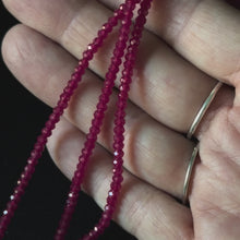 Natural Ruby Faceted Rondelle Beads Size 2x3mm 15.5'' Strand