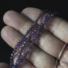 Amethyst Faceted Round Size 3mm 15.5" Strand