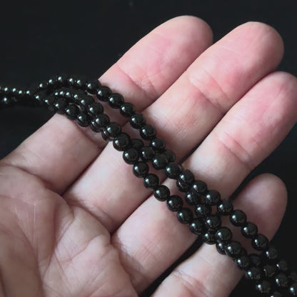 Black Onyx smooth round 2mm-12mm