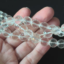 Clear Quartz Crystal Faceted Round Beads 10mm