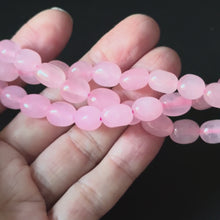 Rose Quartz Color Dyed Jade Pebble Beads 8x10mm