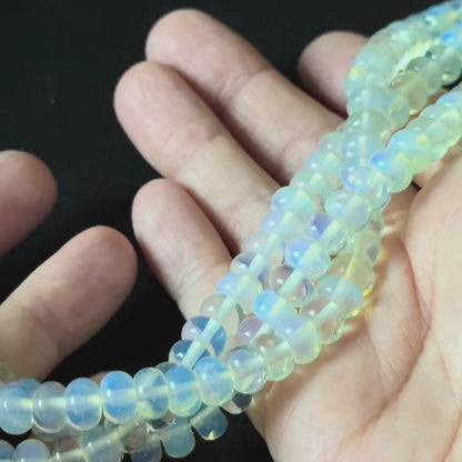 Opalite Smooth Rondelle Beads 5x8mm