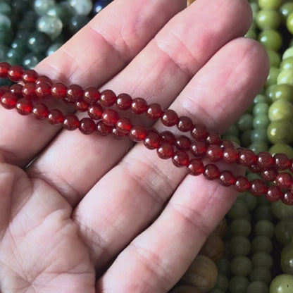 Carnelian Smooth Round Beads 4mm 6mm 8mm