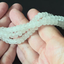 Natural White Jade Smooth Rondelle Beads 4x6mm 5x8mm