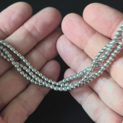 Silver Hematite Smooth Round Beads 3mm 4mm 6mm 8mm