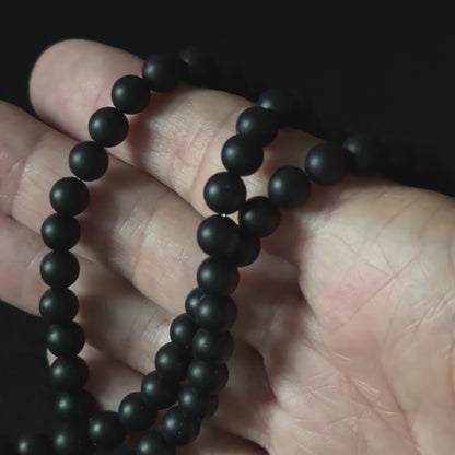 Black Onyx Matte Round Beads 4mm 6mm 8mm 10mm