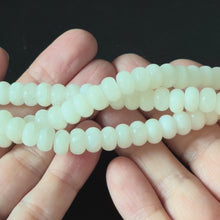 Ivory Color Dyed Jade Smooth Rondelle Beads 5x8mm