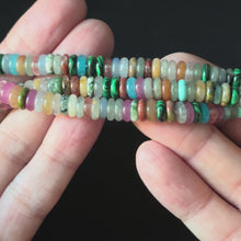 Mixed Gemstone Smooth Rondelle Beads 2x6mm