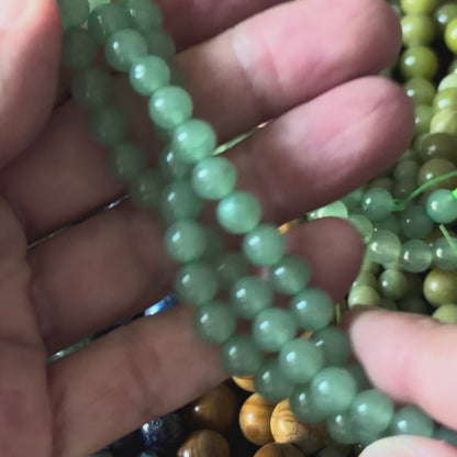 Green Aventurine smooth round 4mm 6mm 8mm