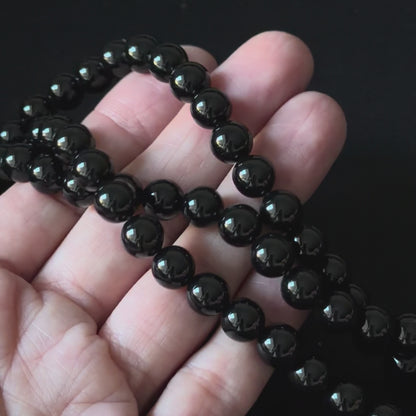 Black Onyx smooth round 2mm-12mm