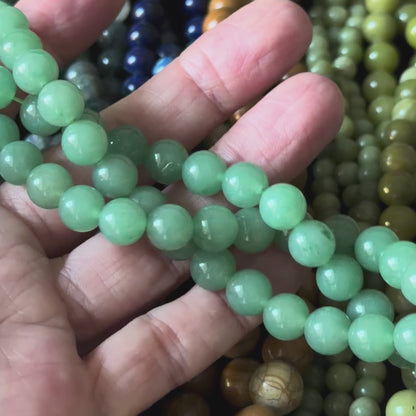 Green Aventurine smooth round 4mm 6mm 8mm